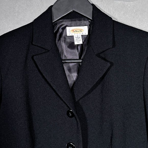 Talbots Wool Black Blazer Jacket Size 2 - Picture 3 of 14